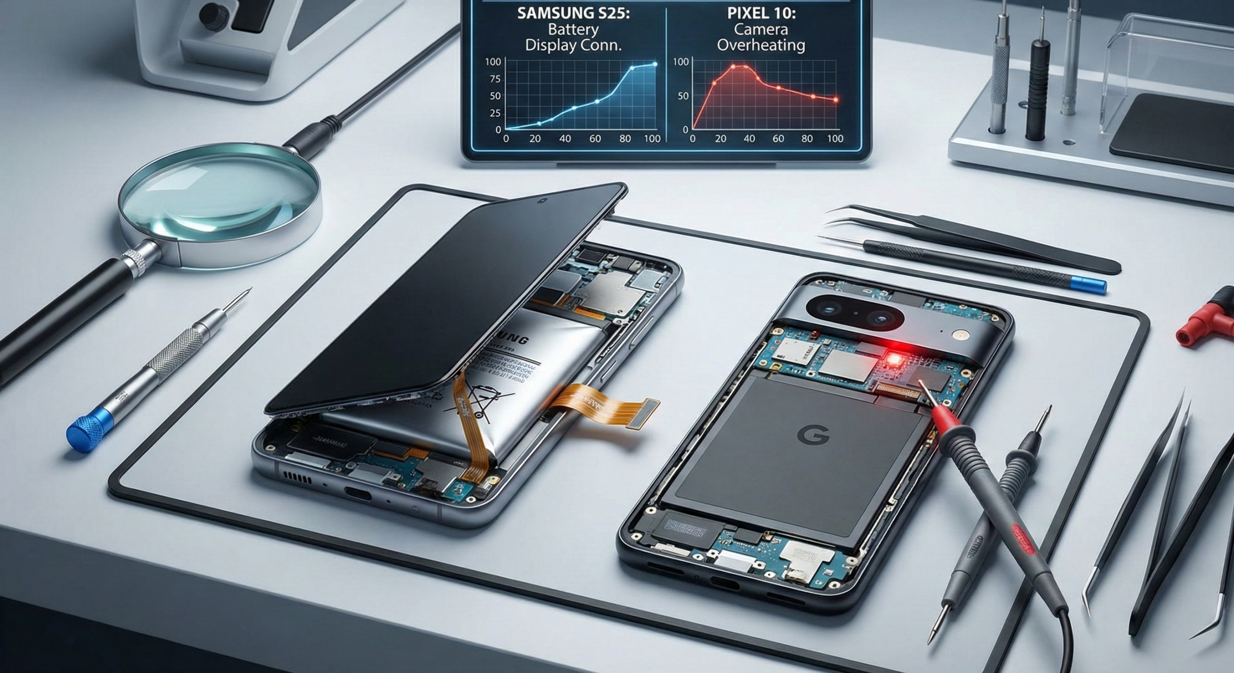 Samsung S25 and Pixel 10 common faults