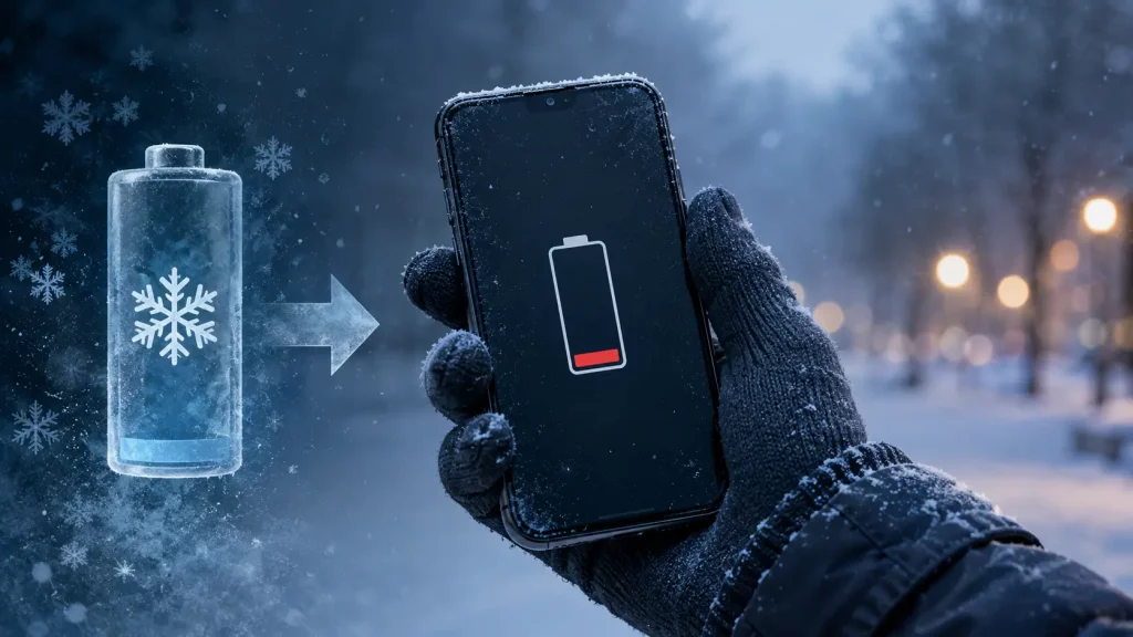 why does my phone die in the cold