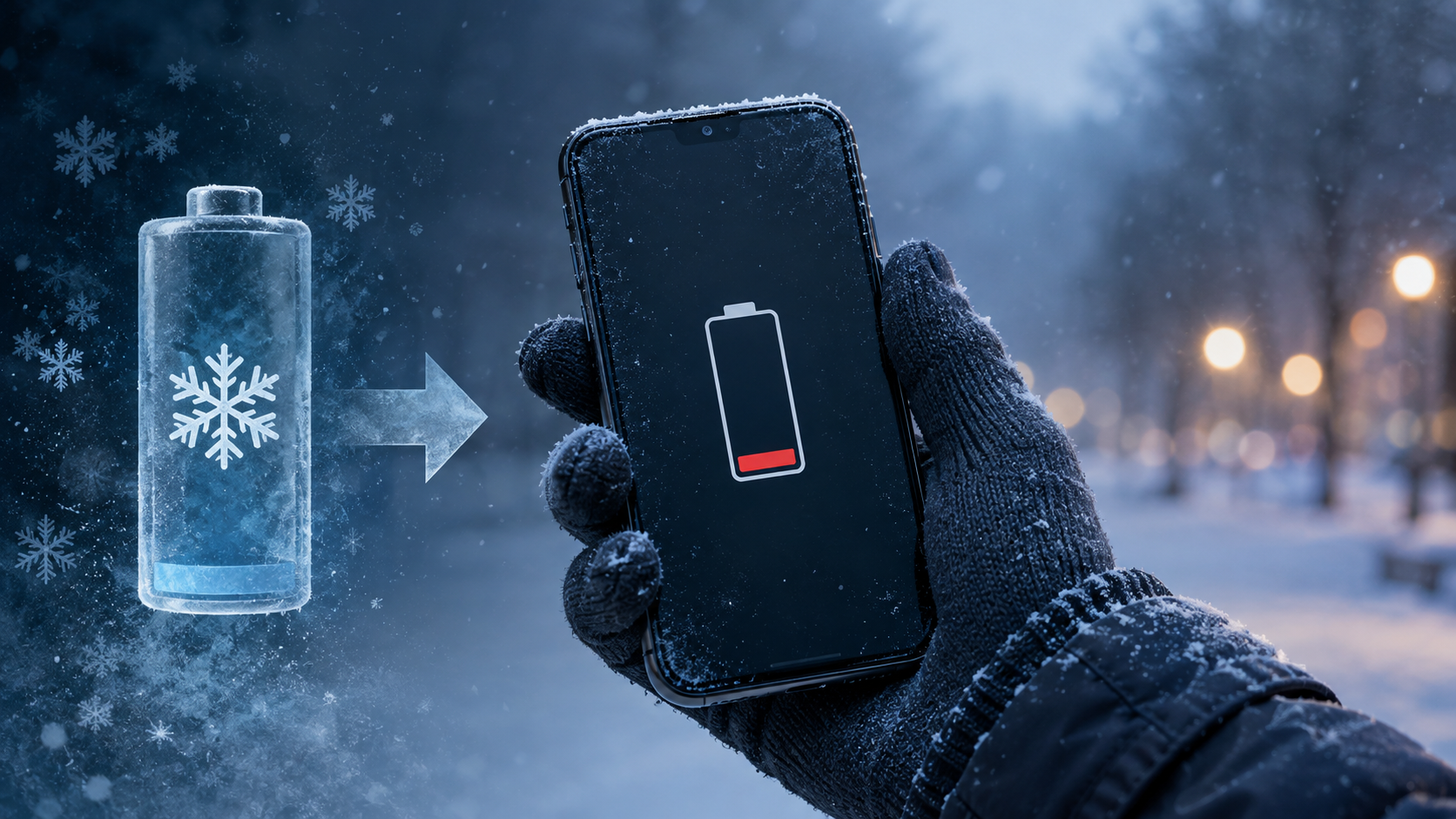 phone battery drain cold weather